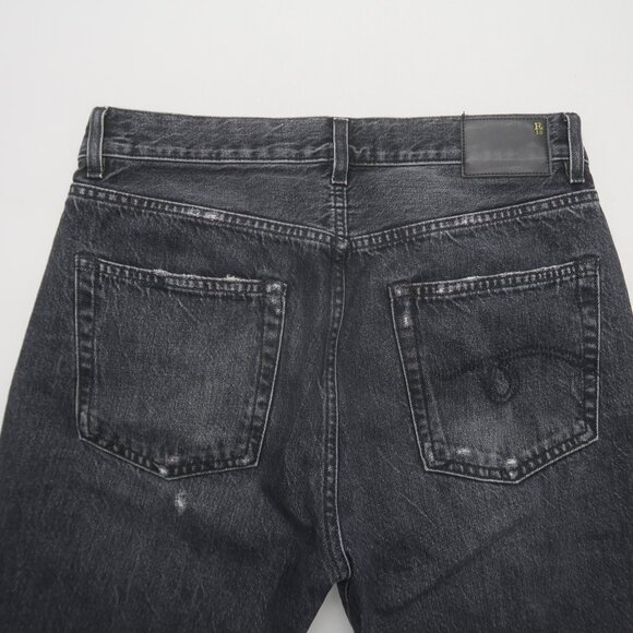 R13 Boyfriend Jeans in Everit Black Size 27 - Picture 7 of 14